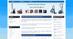Desktop Screenshot of canistervacuumcleaner.net