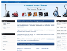Tablet Screenshot of canistervacuumcleaner.net